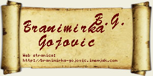 Branimirka Gojović vizit kartica